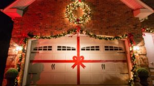 Red Bow Garage Door Holiday Decoration
